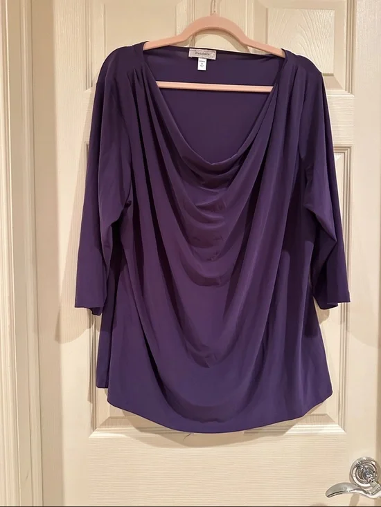 Dress Barn draped Cowl-Neck Blouse - Picture 1 of 2